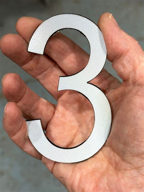 metal reflective house numbers|4 reflective stick on numbers.